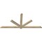 Ekena Millwork Kennewick Rough Sawn Timber Gable Bracket, Douglas Fir, 84"W x 38"H x 2"D x 4"F, 11/12 Pitch GBW084X38X0204KEN00RDF - alternate 2